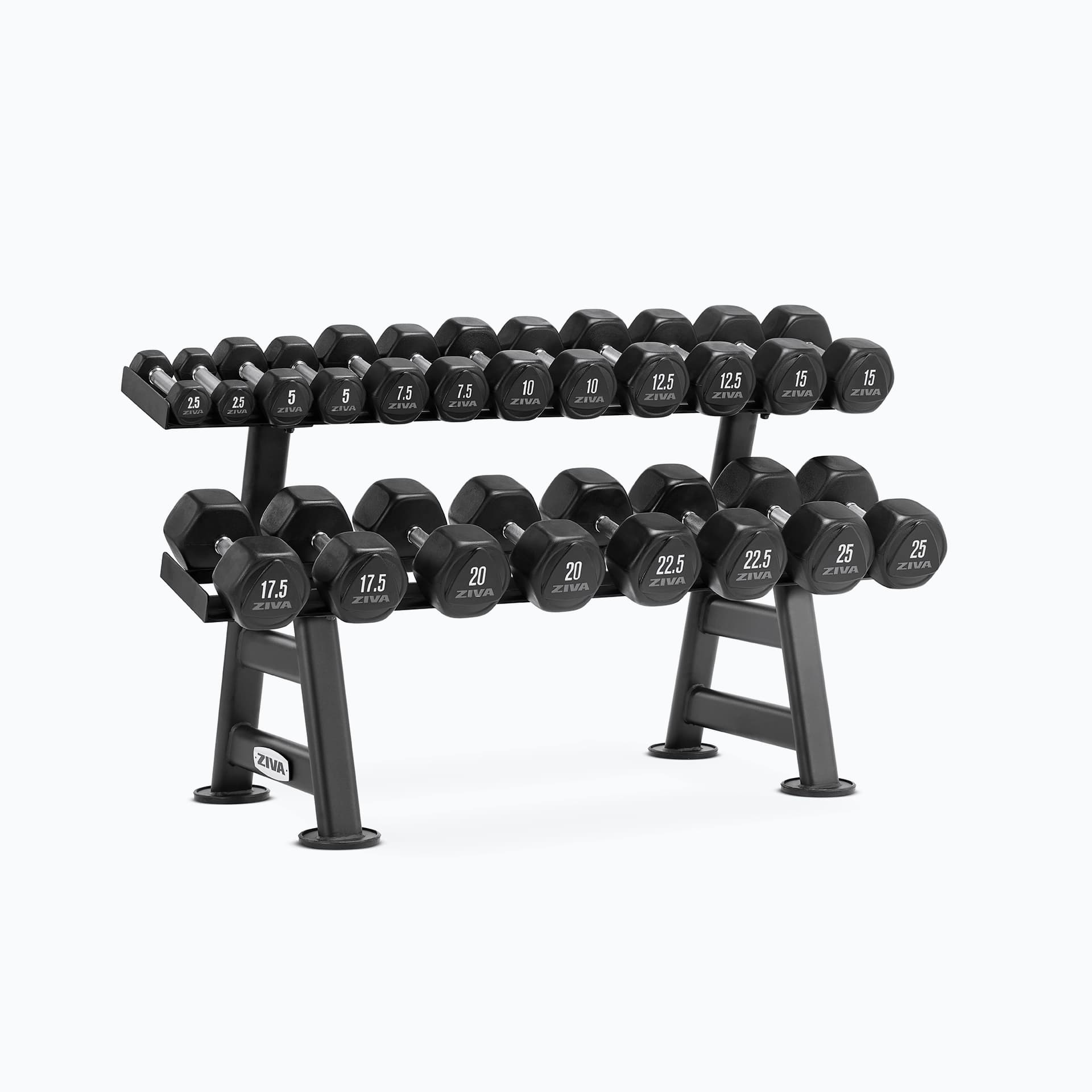 PERFORMANCE 2-TIER, 10-PAIR HEXAGON DUMBBELL RACK